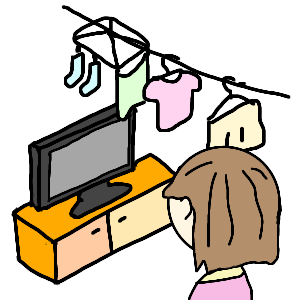 部屋干しの様子